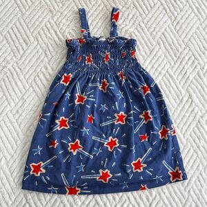 Hanna Andersson 100 cm US 4 Star Print Sundress Blue Red Cotton